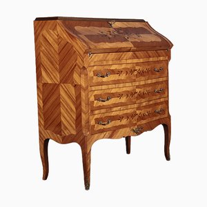 Rococo Style Secretaire in Rosewood, 20th Century
