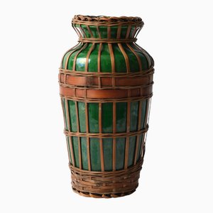 Antique Japanese Awaji Ceramic Vase, 1890s