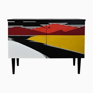 Hand Painted Cabinet, Poland, 1970s