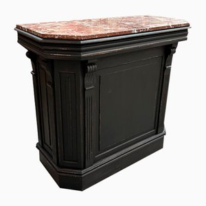 Small Patinated Counter with Marble, 1890s