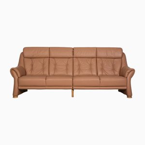 Four-Seater Sofa in Beige Leather from Himolla