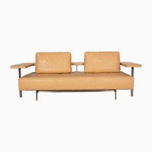 Drei-Sitzer Sofa aus beigefarbenem Leder von Rolf Benz