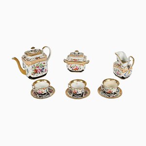 Tea Service in Porcelain, Set of 6