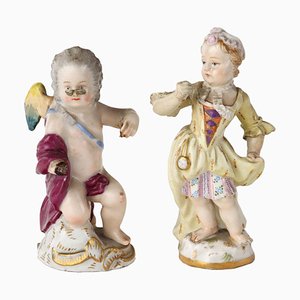 Meisen Figurines in Porcelain, Set of 2