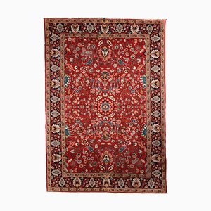 Iranian Tabriz Rug in Cotton and Wool