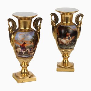 Vases in Porcelain, Set of 2