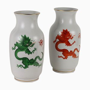 Vases in Porcelain from Meissen, Set of 2
