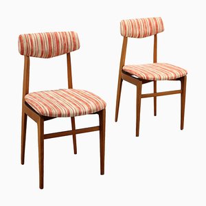 Italian Chairs in Beech, 1960s, Set of 2