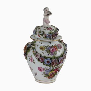 Vintage Vase with Porcelain Lid