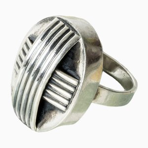 Vintage Modernist Silver Ring from Erik Granit, 1967