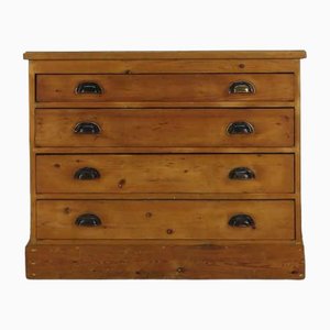 Vintage Brown Pine Chest of Drawers