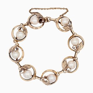 Vintage Cultured Pearls Vermeil Bracelet, 1950s