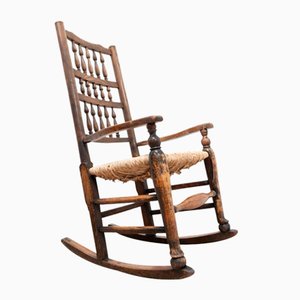 Antique Victorian English Elm Rocking Chair, 2010