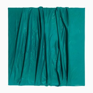 Jackart, Pleated Emerald Canvas, 2023, Textile