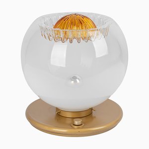 Große Glas Tischlampe, Italien, 1970er