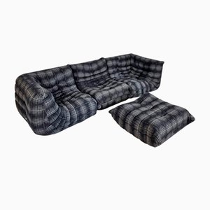 Sofá modular Togo de Michel Ducaroy para Ligne Roset, años 80. Juego de 4