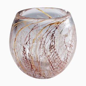 Vase Art en Verre par Goran Stroemgren pour Art Glassworks Urshult, Suède, 1989