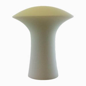 Lampada da tavolo a forma di fungo in vetro di latte