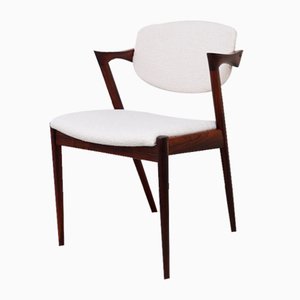 Silla danesa vintage moderna de palisandro de Kai Kristiansen para Schou Andersen, años 60