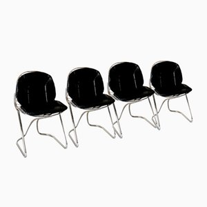 Chaises de Salle à Manger en Acier attribuées à Gastone Rinaldi pour Rima, Italie, 1970, Set de 4