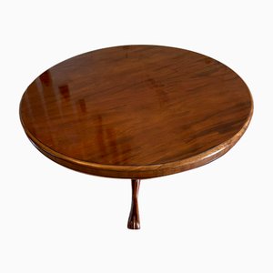 Victorian Figured Mahogany 6-Seater Circular Dining Centre Table, 1850s