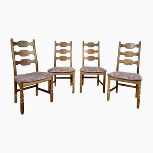 Vintage Danish Oak Dining Chairs by Henning Kjaernulf, 1960s, Set of 4