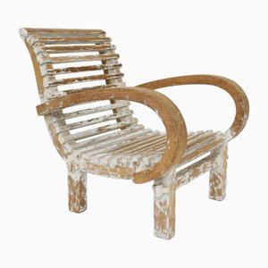 Französischer Outdoor Sessel aus Holz, 1939