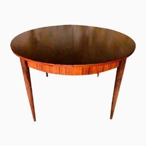 Mesa de comedor extensible Mid-Century de palisandro con hoja de mariposa, años 60