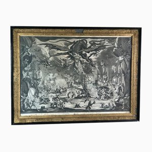 After Jacques Callot, The Temptation of Saint Anthony, 1700s, Engraving, Framed
