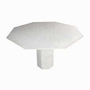 Vintage Carrare Marble Octagonal Table, 1970