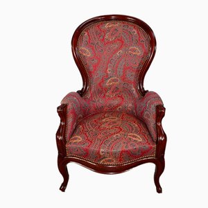 Kleiner Napoleon III Stuhl aus Mahagoni