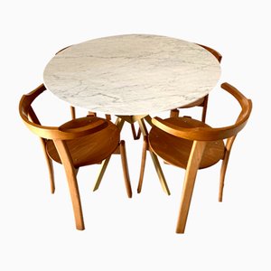 Dining Table and Chairs, 1970s, Set of 5
