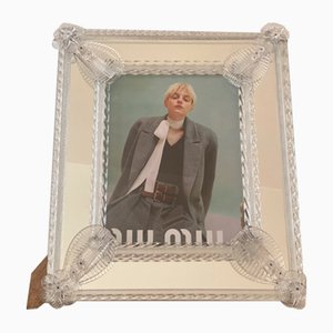 Transparent Photo Frame Mirror in Murano Glass by Simoeng