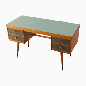 Schreibtisch aus Eschenfurnier mit Schubladen, 1950er