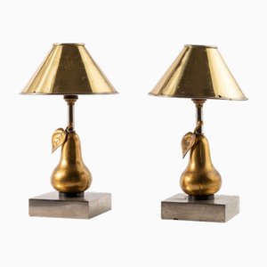 Vintage Gold Bronze Table Lamps, 1860, Set of 2