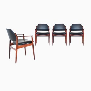 Rosewood Model 62A Dining Chairs by Arne Vodder for Sibast, Denmark, 1960s, Set of 4