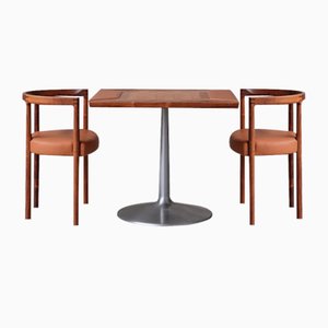 Mid-Century Danish Rosewood Chess Table with Armchairs by Poul Cadovius