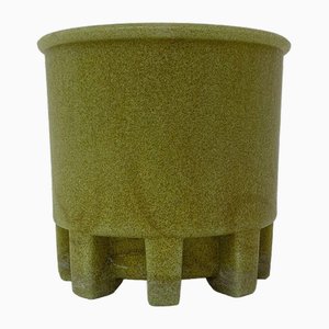 Vintage Leerdam Copier Cactus Pot in Yellow Graniver Glass, 1928