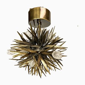 Florentinische Deckenlampe oder Kronleuchter im Hans Kogl Stil, 1960er