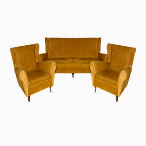 Set de Salon attribué à Gio Ponti, 1950s, Italie, Set de 3