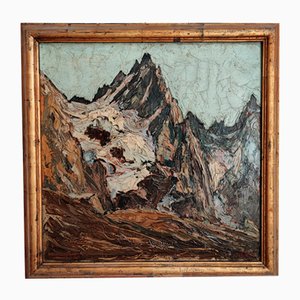 S Perret, Berge, 1938, Öl auf Holz, gerahmt
