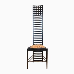 292 Hill House Chair aus schwarz lackiertem Eschenholz von Charles Rennie Mackintosh für Alivar, 1980er