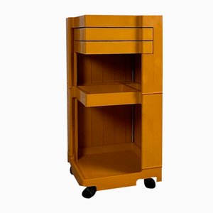 Movable Yellow Organizer Table by Bieffe Padova, 1970s
