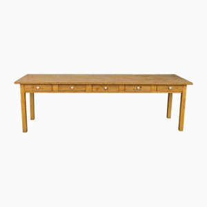 Soft Wood Dining Table with Drawers