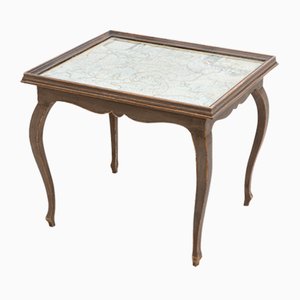 Side Table with Bavarian Map Top
