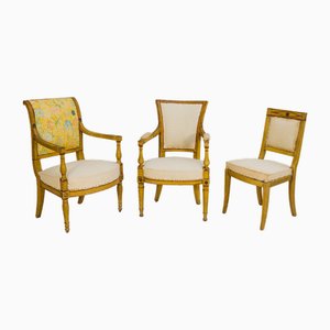Directoire Chairs, 1800s, Set of 3