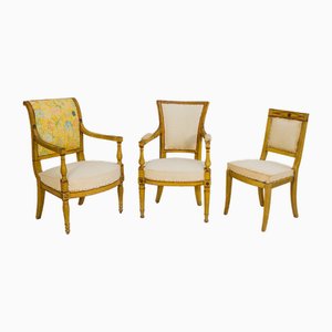 Sedie Directoire, inizio XIX secolo, set di 3