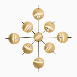 Unpolierte undurchsichtige Octo II Helios Collection Deckenlampe von Design für Macha