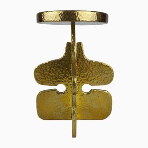 Brutalist Brass Candleholder in the style of Giuseppe Gallo, 1970s