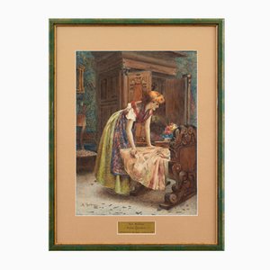 Maude Goodman, You Darling!, 1882, acquerello, con cornice